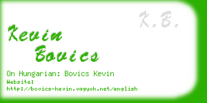 kevin bovics business card